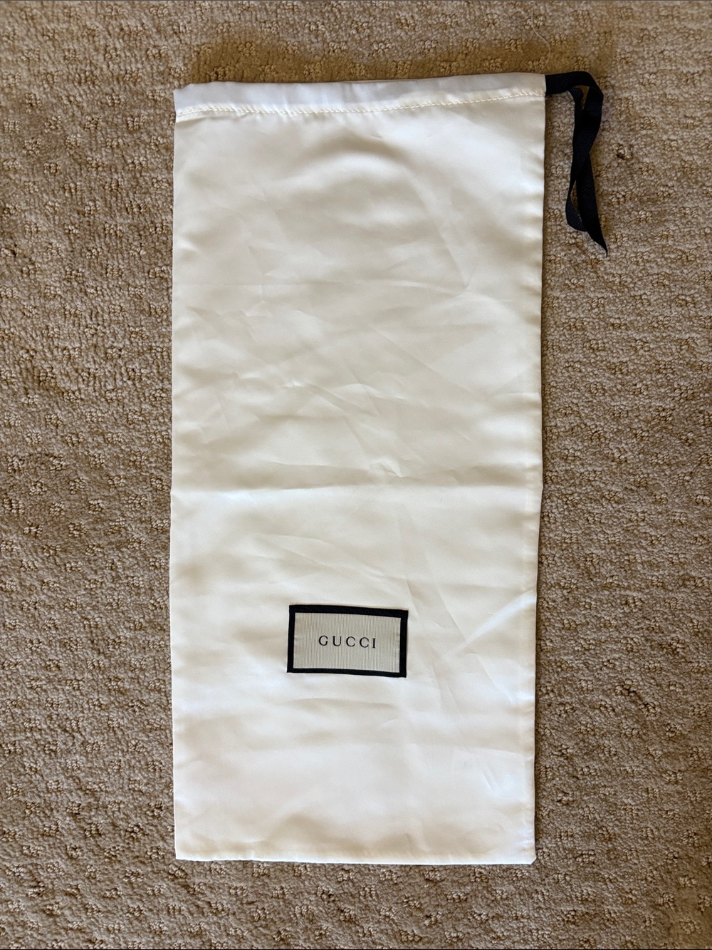 Gucci White Drawstring Dust Bag